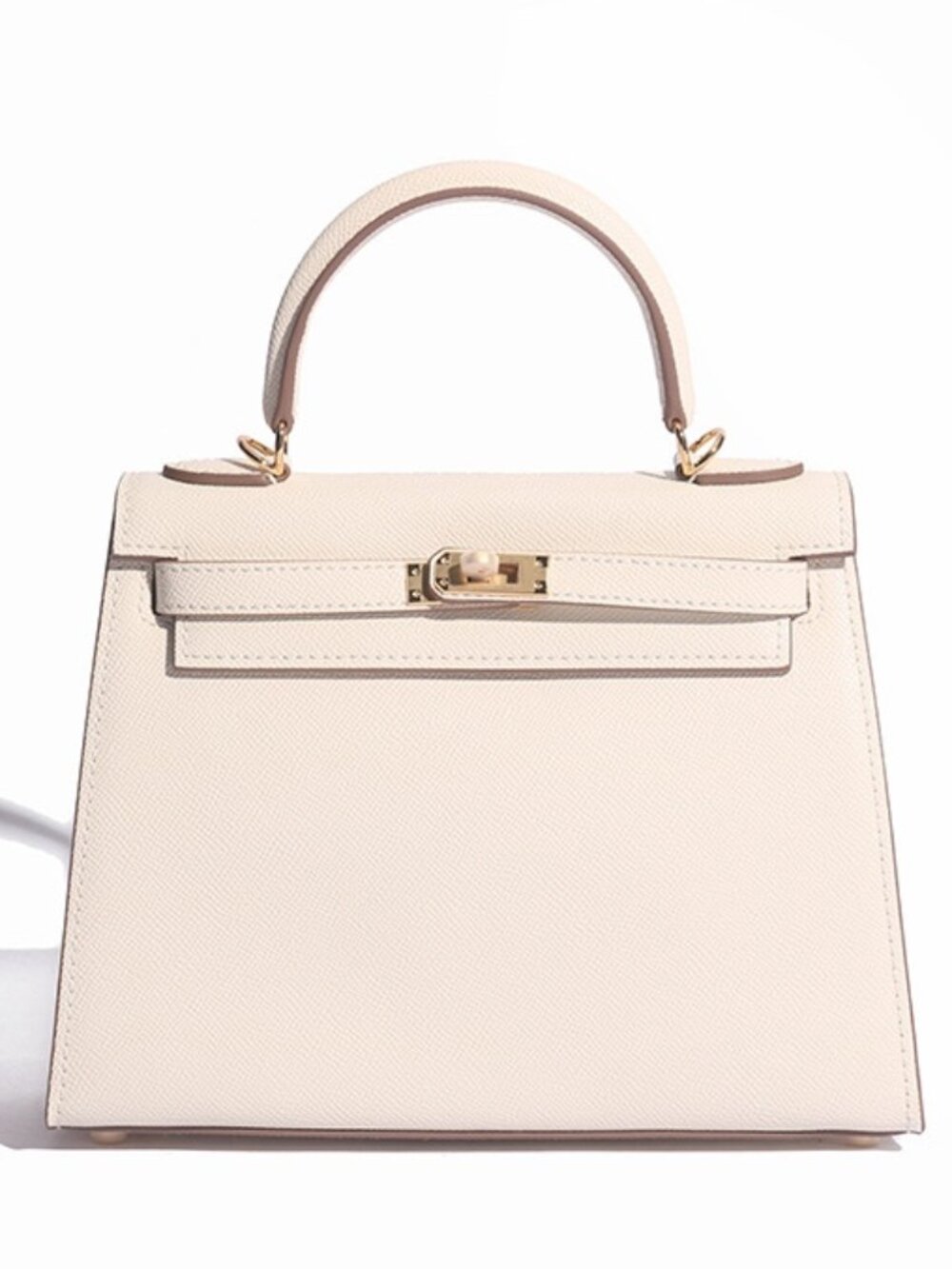 The Kinsley 25 - Vanilla Cream - Top Handle Satchel Bag